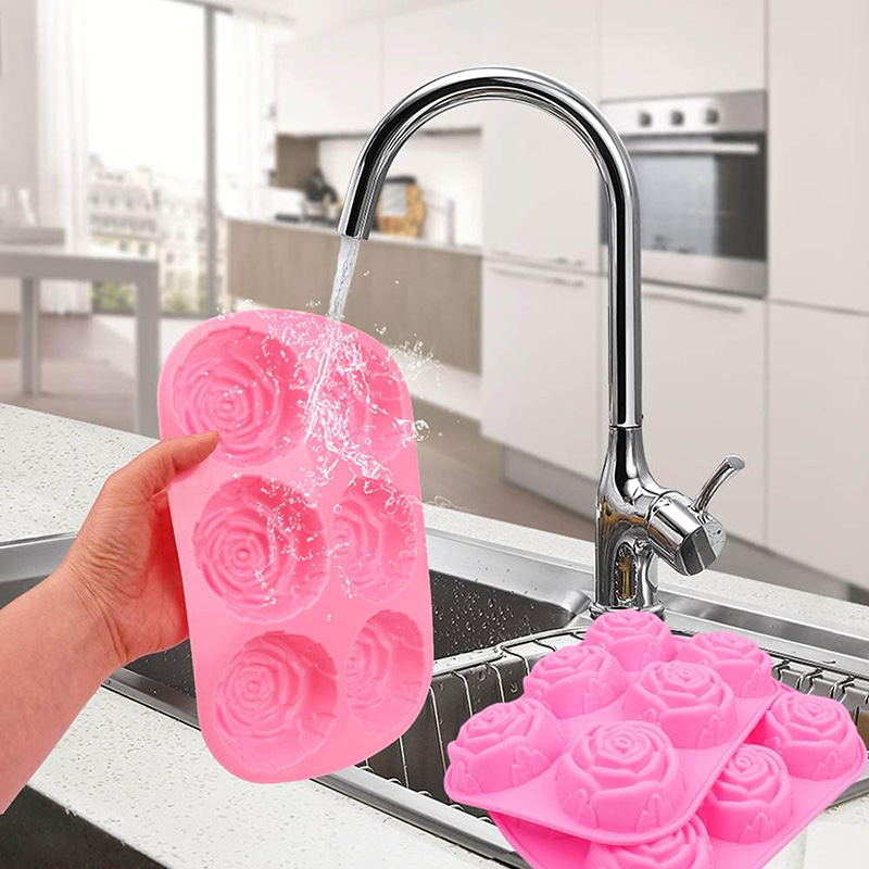 Soap Making Gloves - Silicone 6Holes Flower Rose Cake Ice