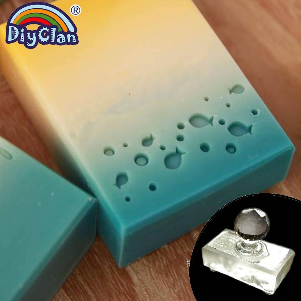 Soap Making Websites - Cute fish group handmade soap stamp