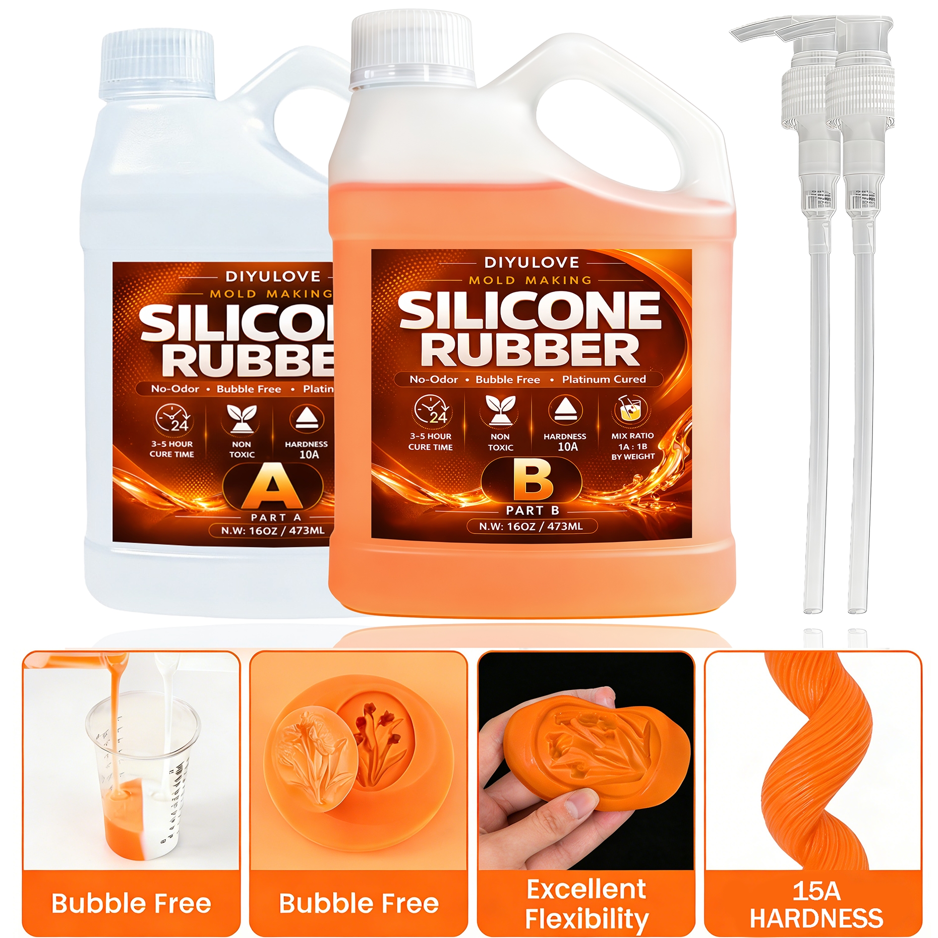 Soap Making Gloves - Liquid Silicone Rubber Kit,High-Performance Fast Cure