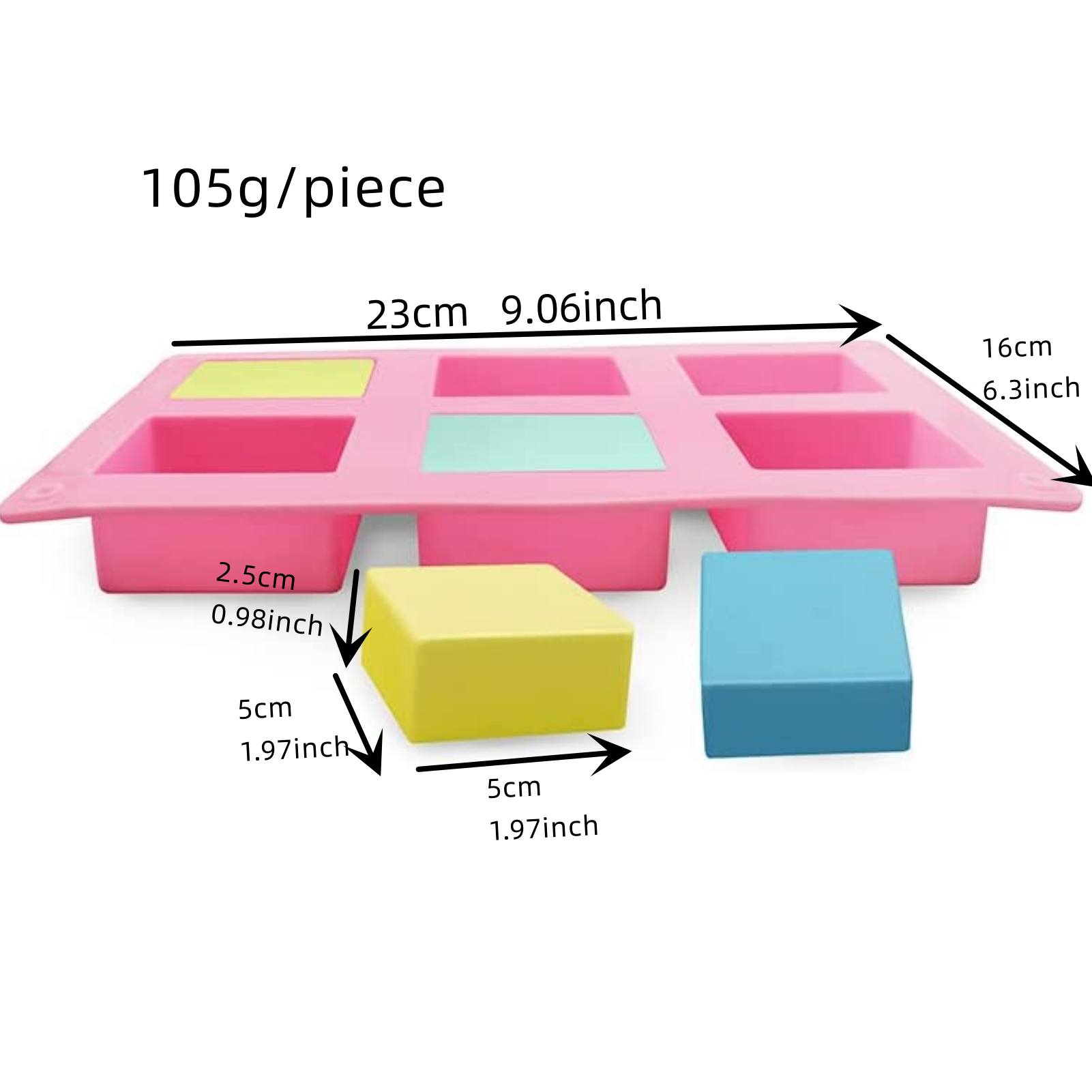 2 Pieces Square Soap Mold Smal - đánh giá và giá Soap Making Websites