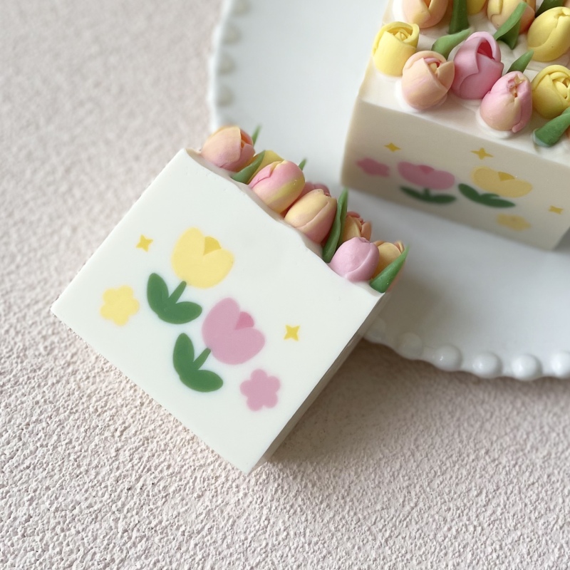 Flower Tulip Pattern Clay Extr - đánh giá và giá Soap Making Hobby