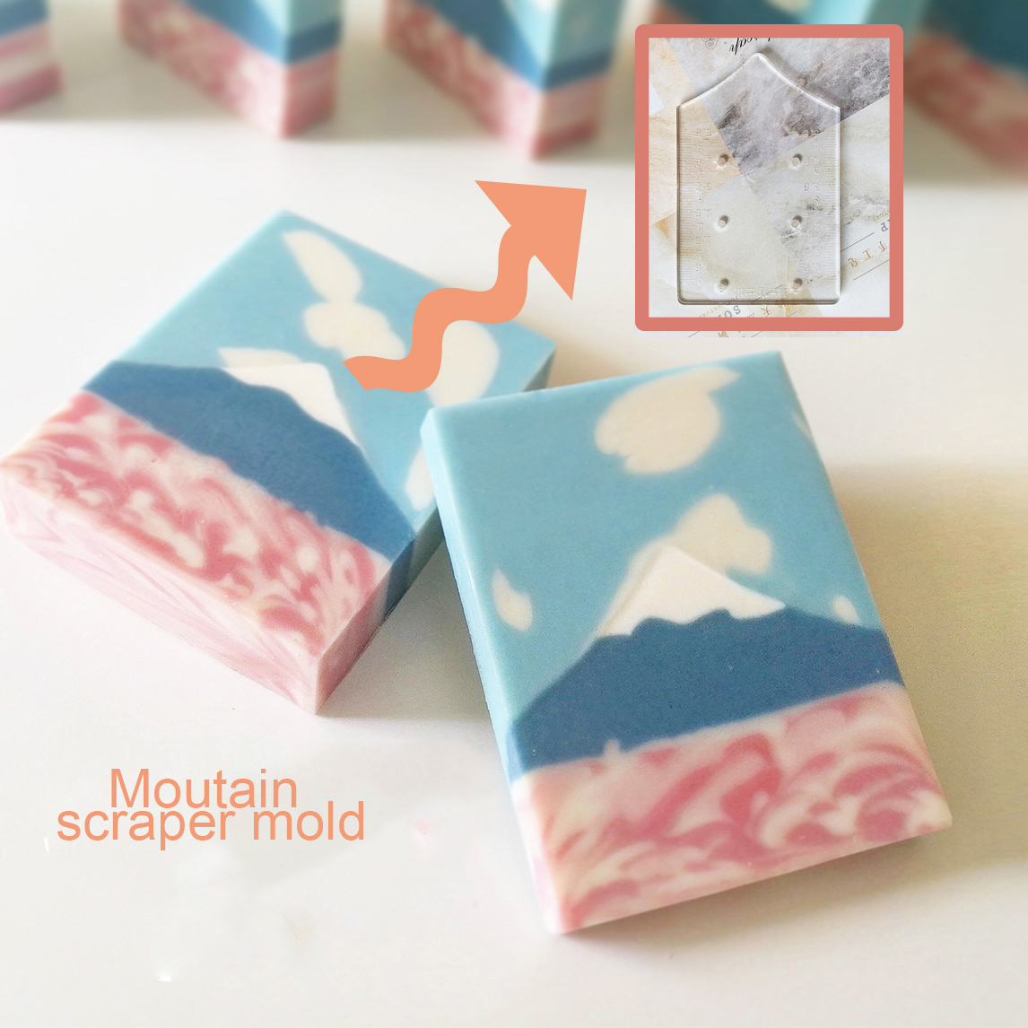 Moutain Pattern Scraper Rib So - đánh giá và giá Soap Making Hobby