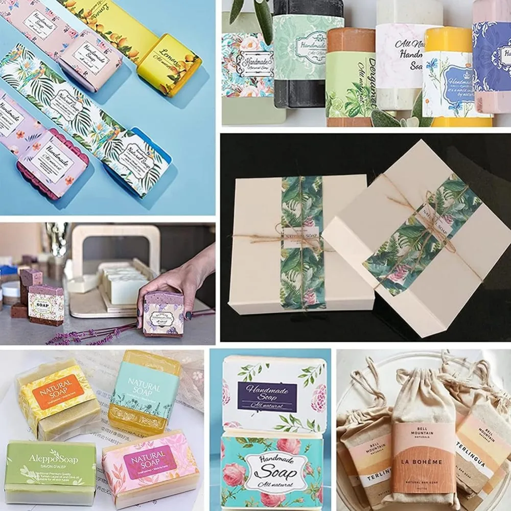90PCS Handmade Wrap Label Tape - đánh giá và giá Soap Making Websites