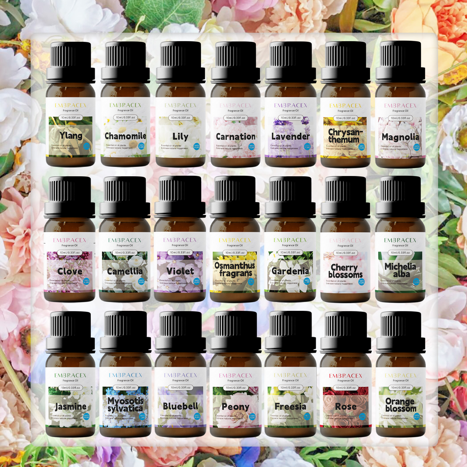 6PC/1PC 10ML Floral Essential  - đánh giá và giá Soap Making Friend