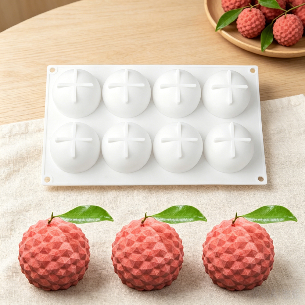 8‑Cavity Lychee Silicone Mold  - đánh giá và giá Soap Making Gloves