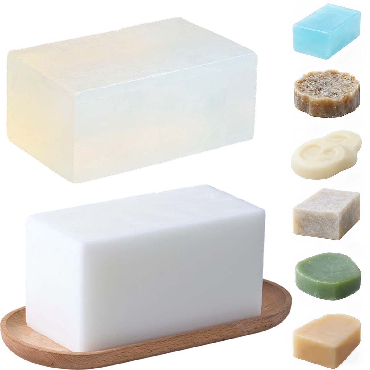 1000g Clear White Soap Base DI - đánh giá và giá Soap Making Raw Material