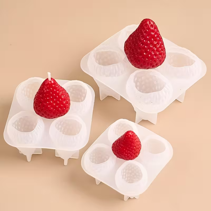 Strawberry Silicone Candle Mol - đánh giá và giá Soap Making Gloves