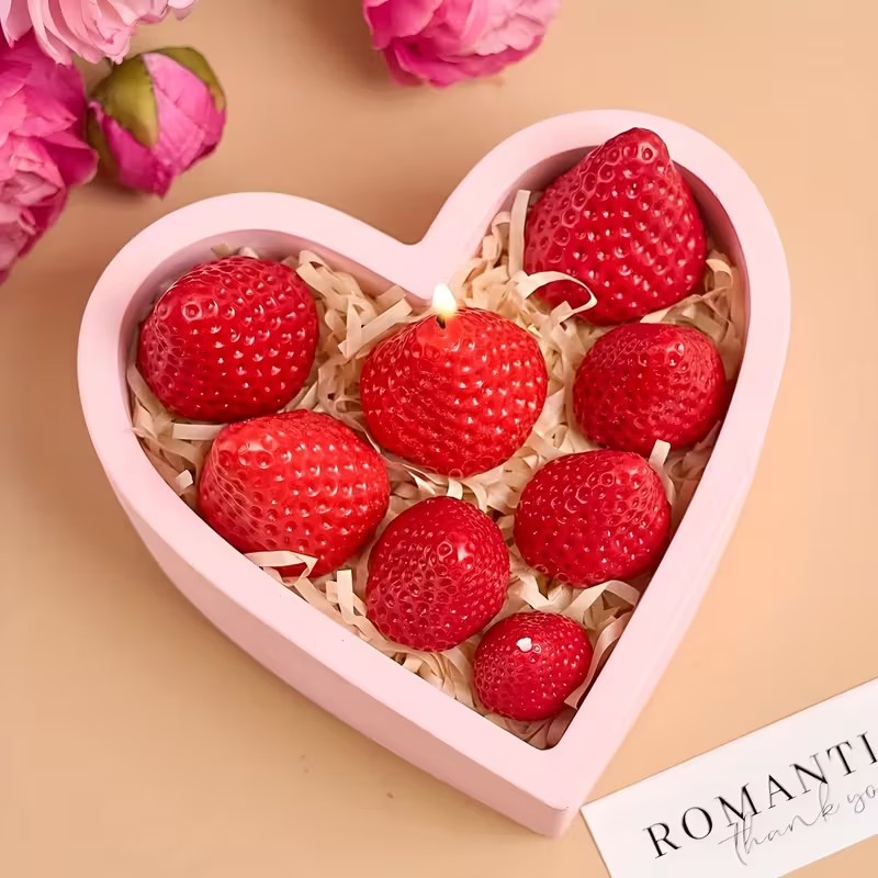 Strawberry Silicone Candle Mol - đánh giá và giá Soap Making Gloves
