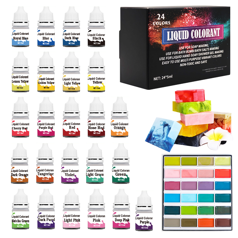 24-color bath ball soap dye –  - đánh giá và giá Soap Making Raw Material