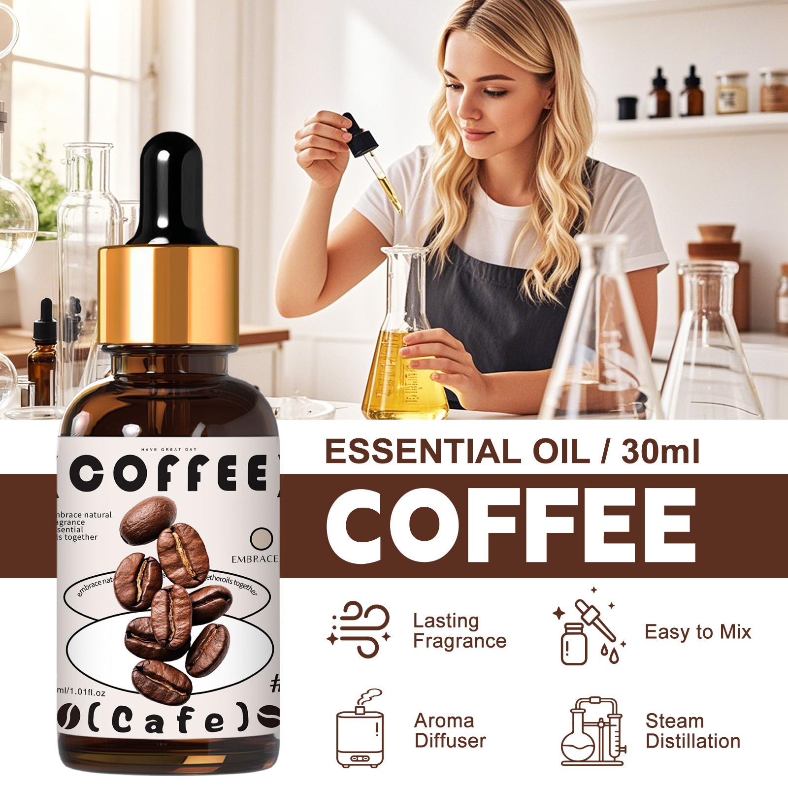 30ml Coffee Essential Oil  For - đánh giá và giá Soap Making Friend