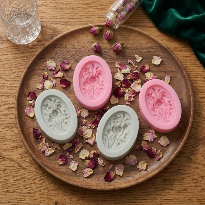 4 Silicone mold with flower sh - đánh giá và giá Soap Making Gloves