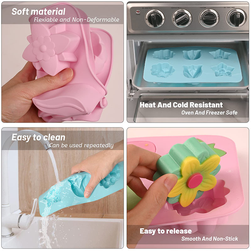 Silicone Flower Cake Molds 6-C - đánh giá và giá Soap Making Websites