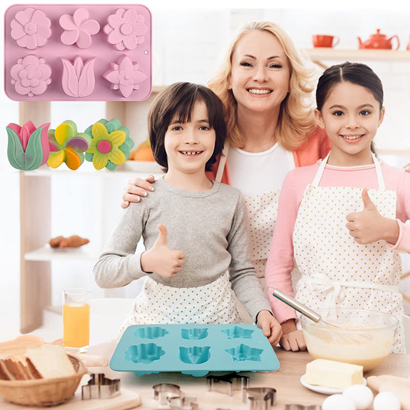 Silicone Flower Cake Molds 6-C - đánh giá và giá Soap Making Websites