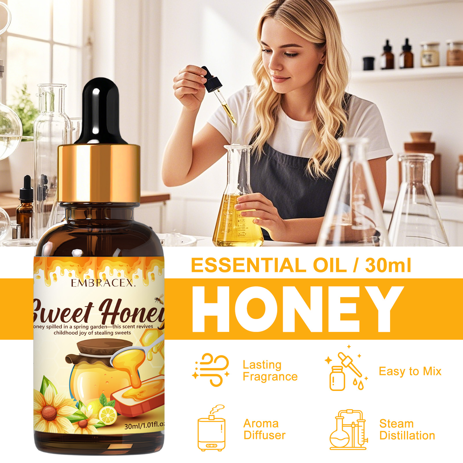 30ml Honey Essential Oil Food  - đánh giá và giá Soap Making Friend